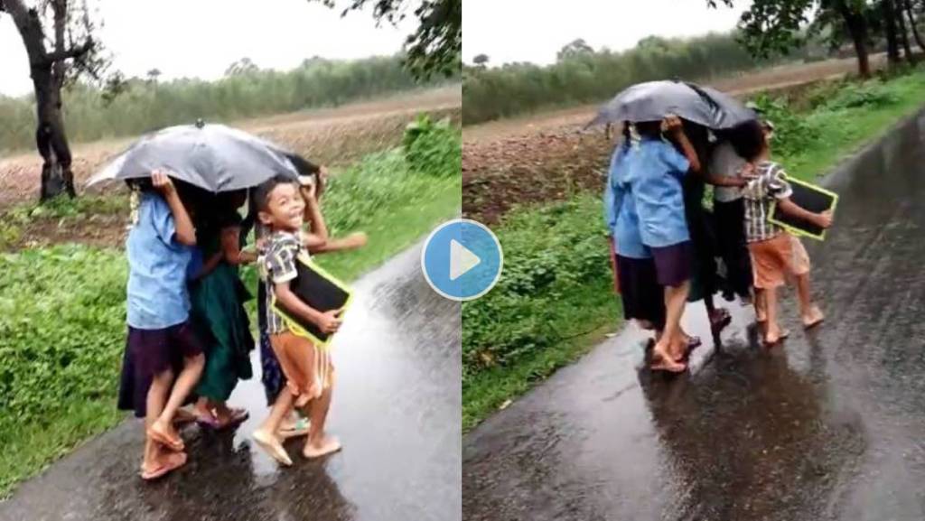 Children-Sharing-One-Umbrella