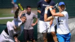 Nick Kyrgios and Novak Dkokovic