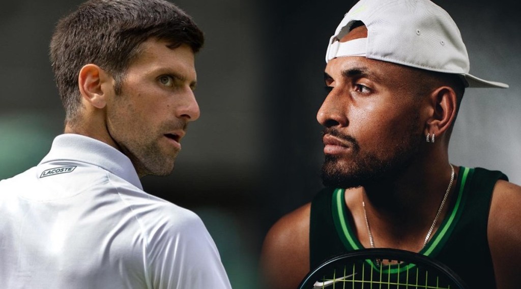 Novak Djokovic and Nick Kyrgios