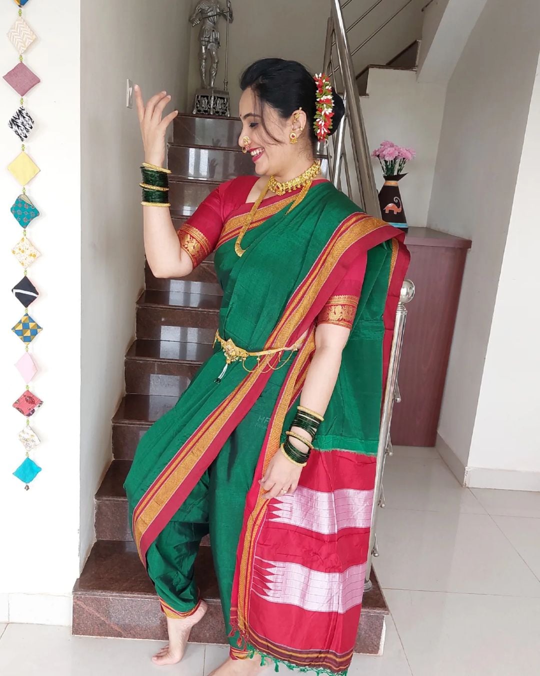 Sai Lokur Nauvari Saree Look Photos