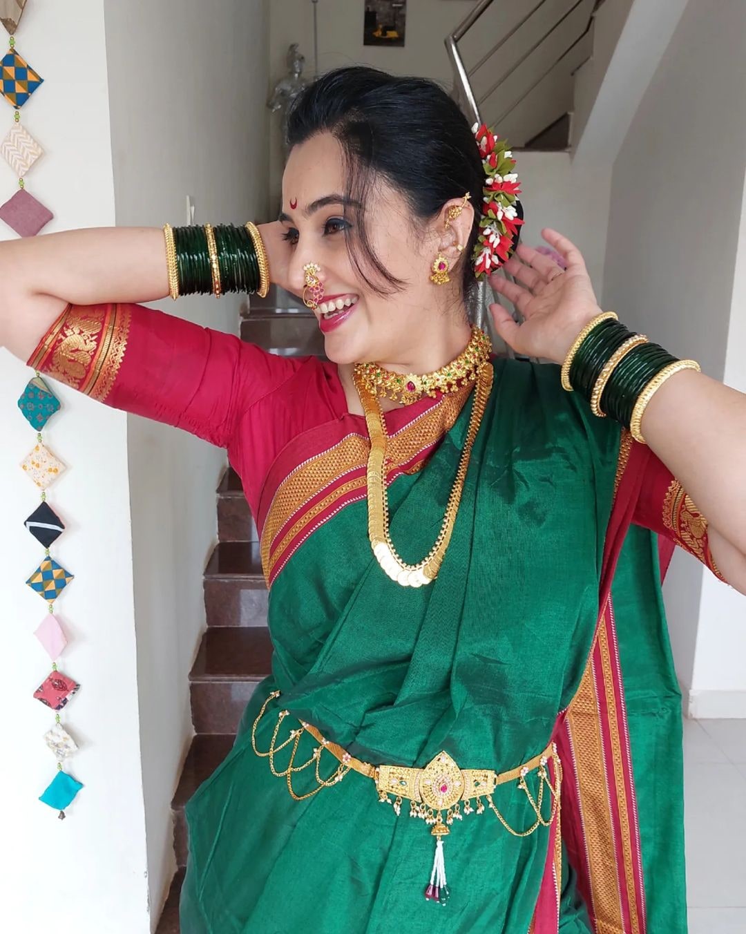 Sai Lokur Nauvari Saree Look Photos