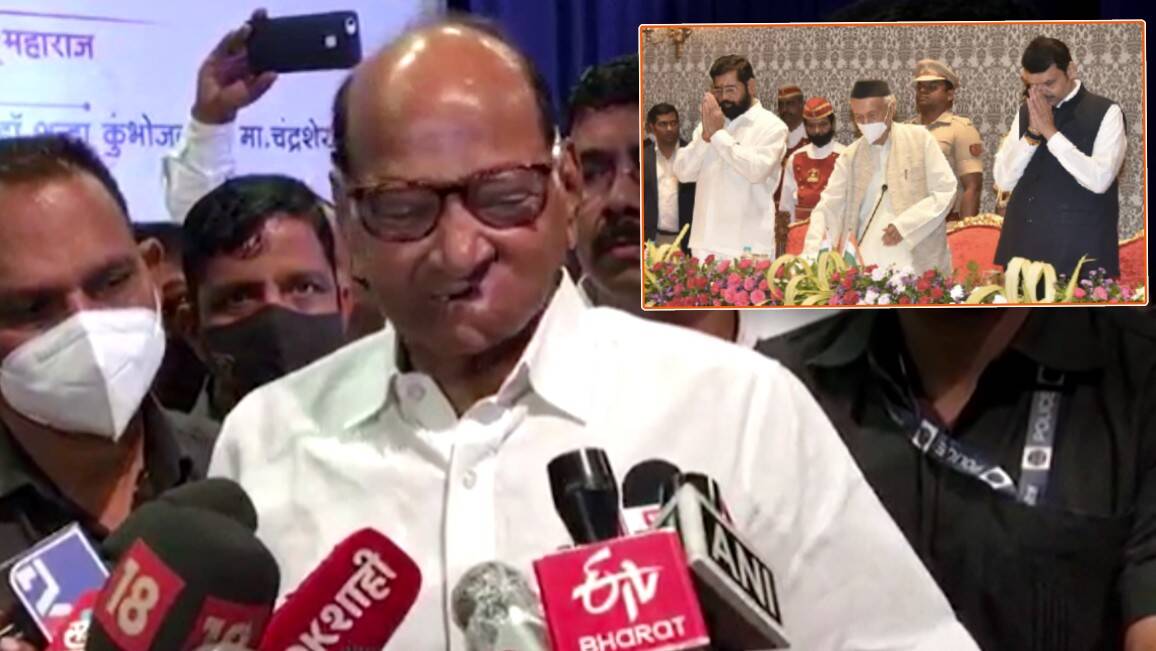 Sharad Pawar Slams CM Eknath Shinde over his Maharashtra tour and not visiting farmers affected by rain give reference of Ajit Pawar