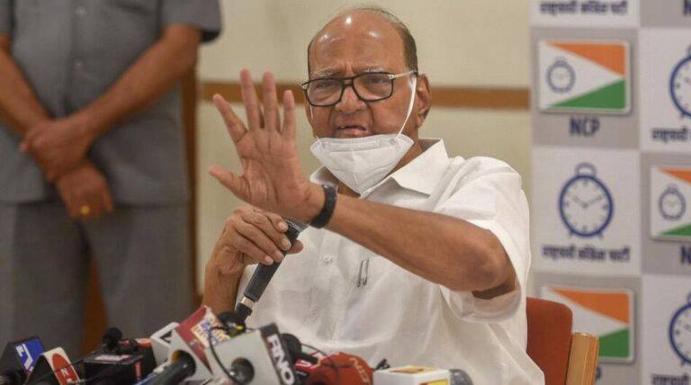 Sharad Pawar Slams CM Eknath Shinde over his Maharashtra tour and not visiting farmers affected by rain give reference of Ajit Pawar