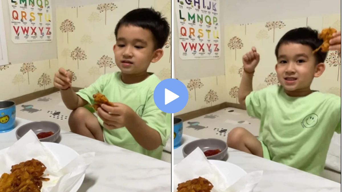 Korean woman teaching her son Hindi language