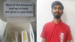 The boy became a Zomato delivery boy and sent his resume to the boss in a pastry box