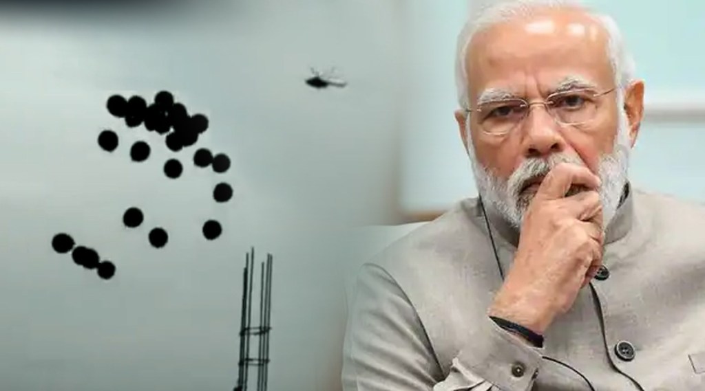 Andhra Pradesh Congres worker released black balloons into air Near PM Modi helicopter