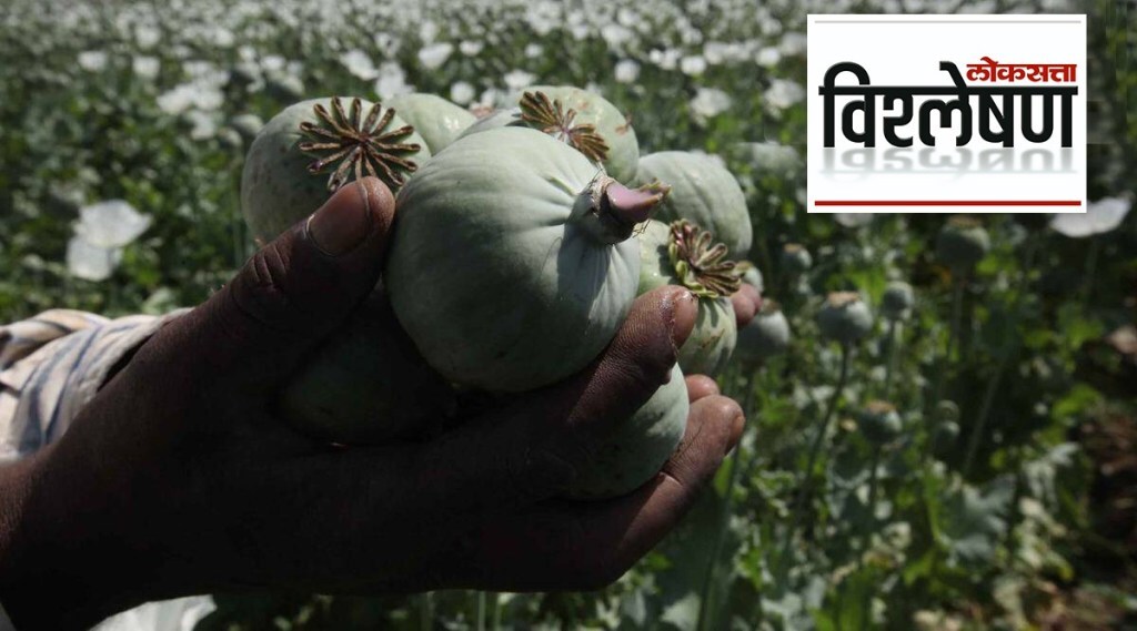 Central government allowed private companies to produce opium