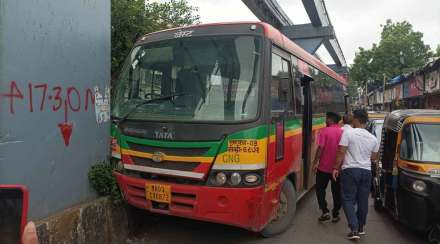 Best bus hits Monorail pole