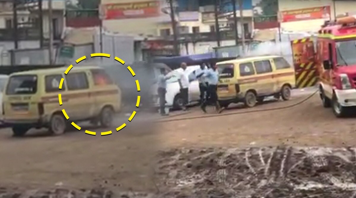 bus fired in pune