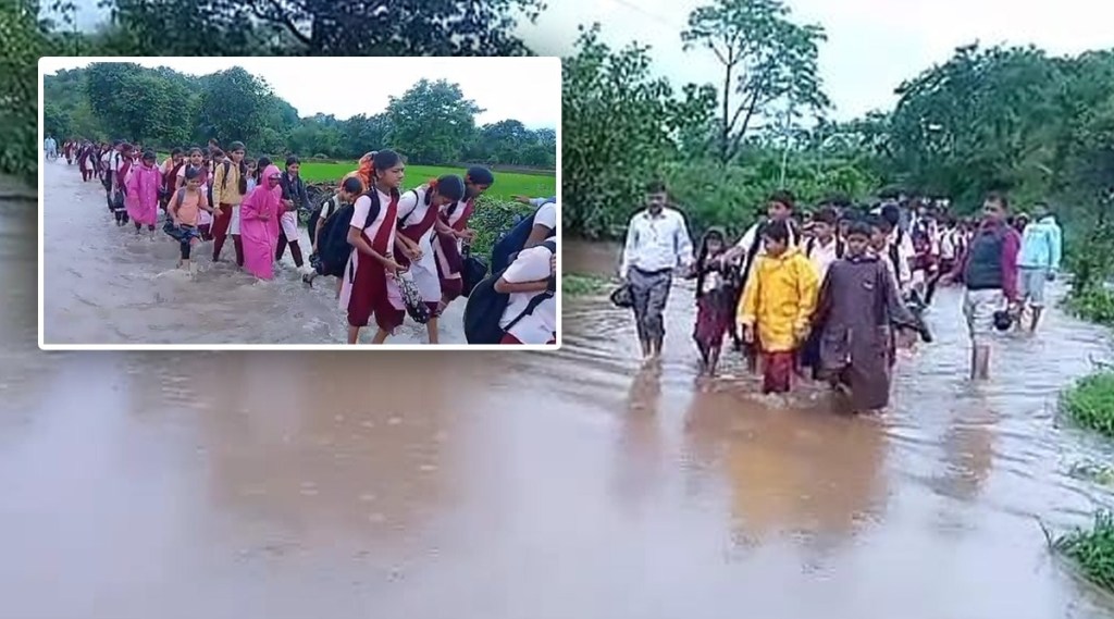 teacher rescued students from flood in Shivali Bhadawali in Maval Pune district