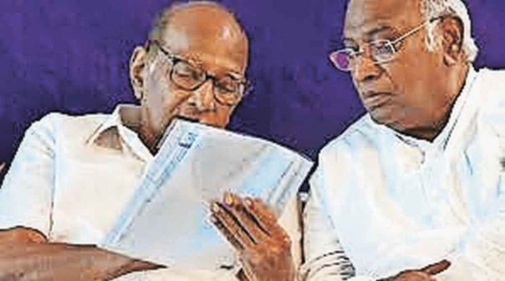 mallikarjun kharge meets sharad pawar