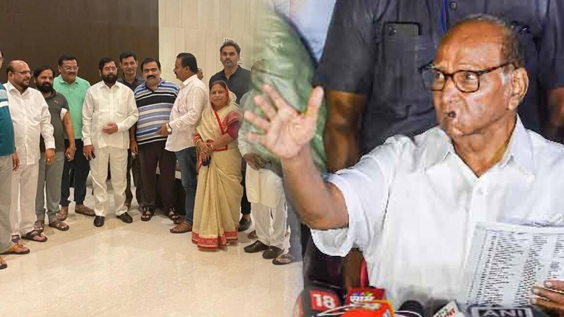 Sharad Pawar Slams CM Eknath Shinde over his Maharashtra tour and not visiting farmers affected by rain give reference of Ajit Pawar