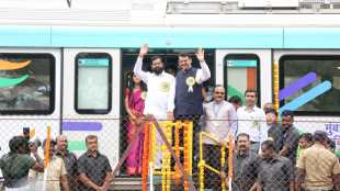 on underground Metro 3 route Metro Train started