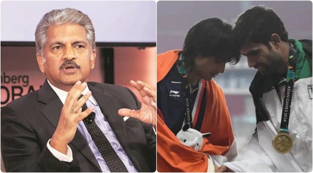 Neeraj Chopra congratulates Arshad Nadeem Anand Mahindra