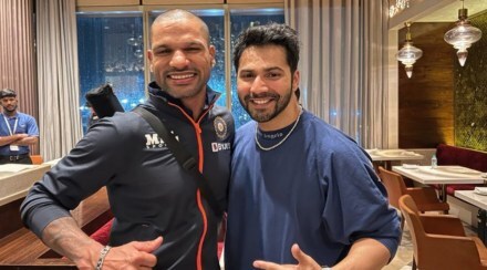 Varun Dhawan met Shikhar Dhawan