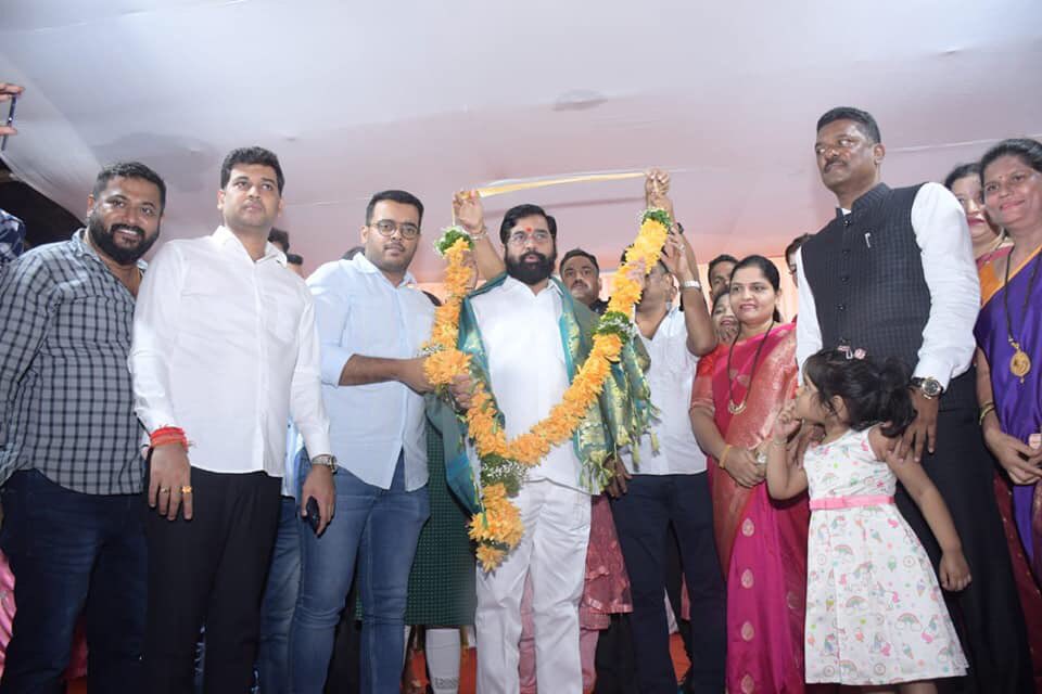 Maharashtra CM Eknath Shinde Felicitated In Thane He Slams Thackeray Sanjay Raut Congress NCP