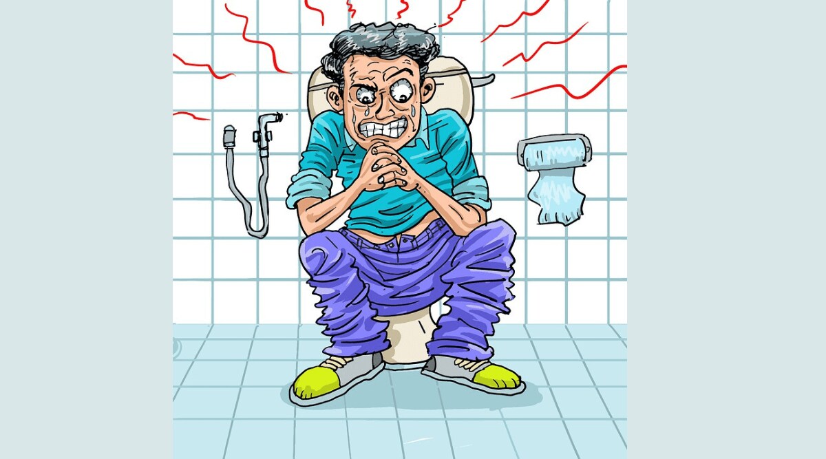 constipated man finds plastic bottle stuck in the private part