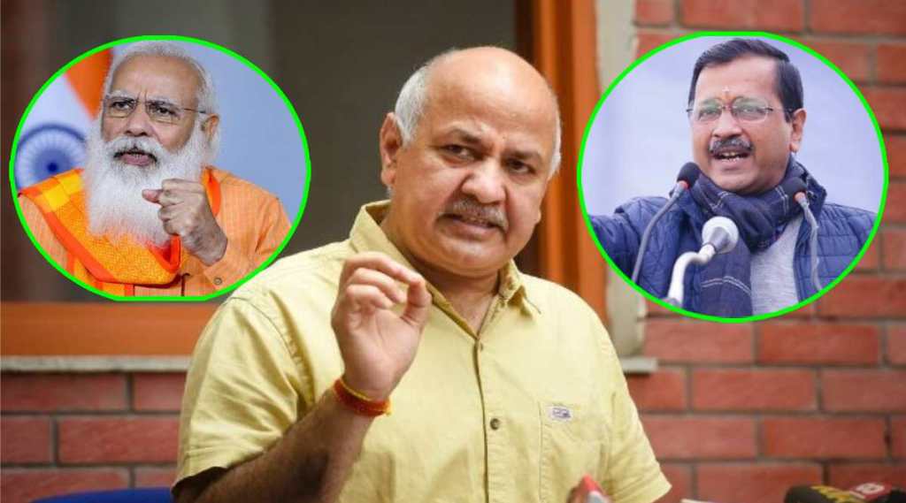 NARENDRA MODI AND ARVIND KEJRIWAL AND MANISH SISODIA