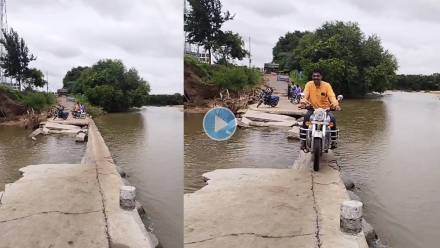 Royal-Enfield-Over-Broken-Bridge-Viral-Video