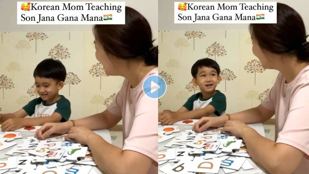 Korean-Woman-Teaches-Son-Jana-Gana-Mana