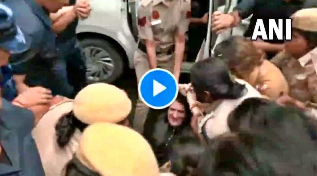 Police action against Priyanka Gandhi V