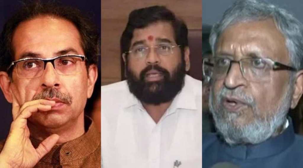 Uddhav Thackeray Eknath Shinde Sushil Modi