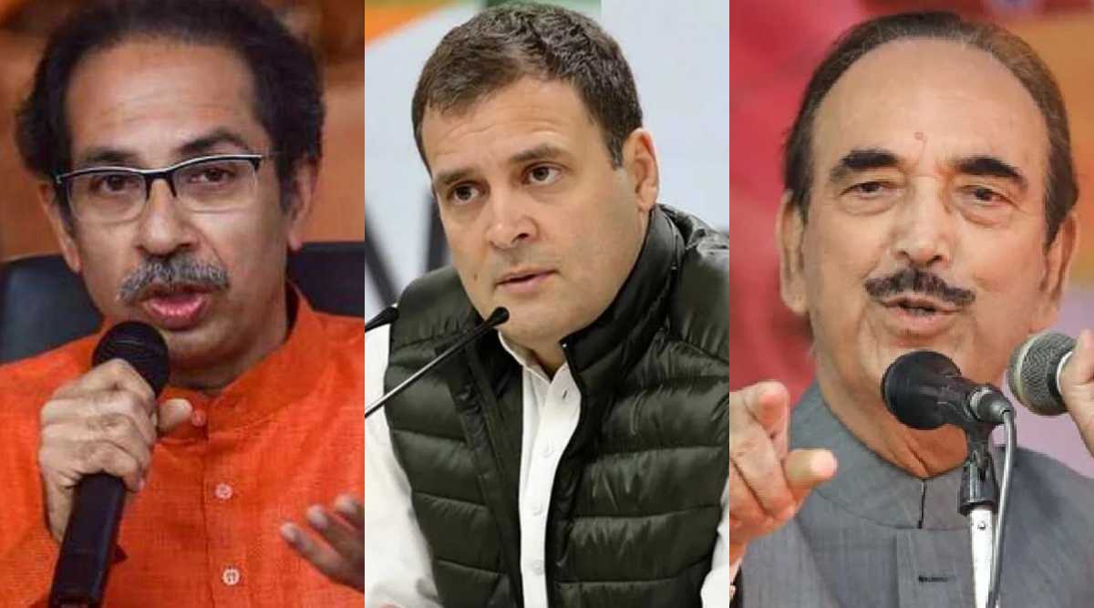 Uddhav Thackeray Rahul Gandhi Gulam Nabi Azad