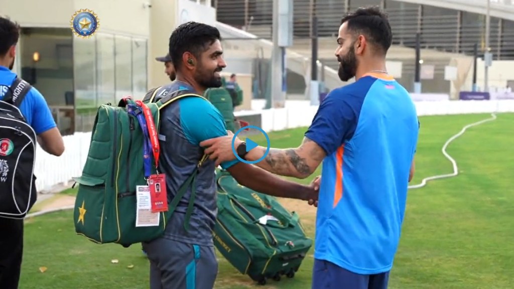 Virat Kohli Meets Pakistan Captain Babar Azam