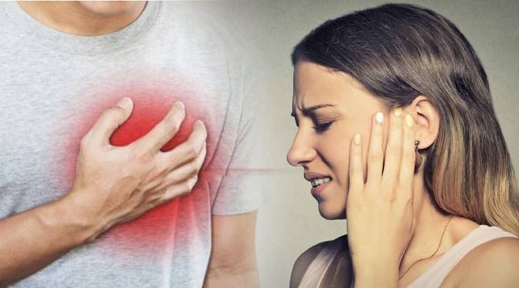 Symptoms of heart attack are also seen in the ears