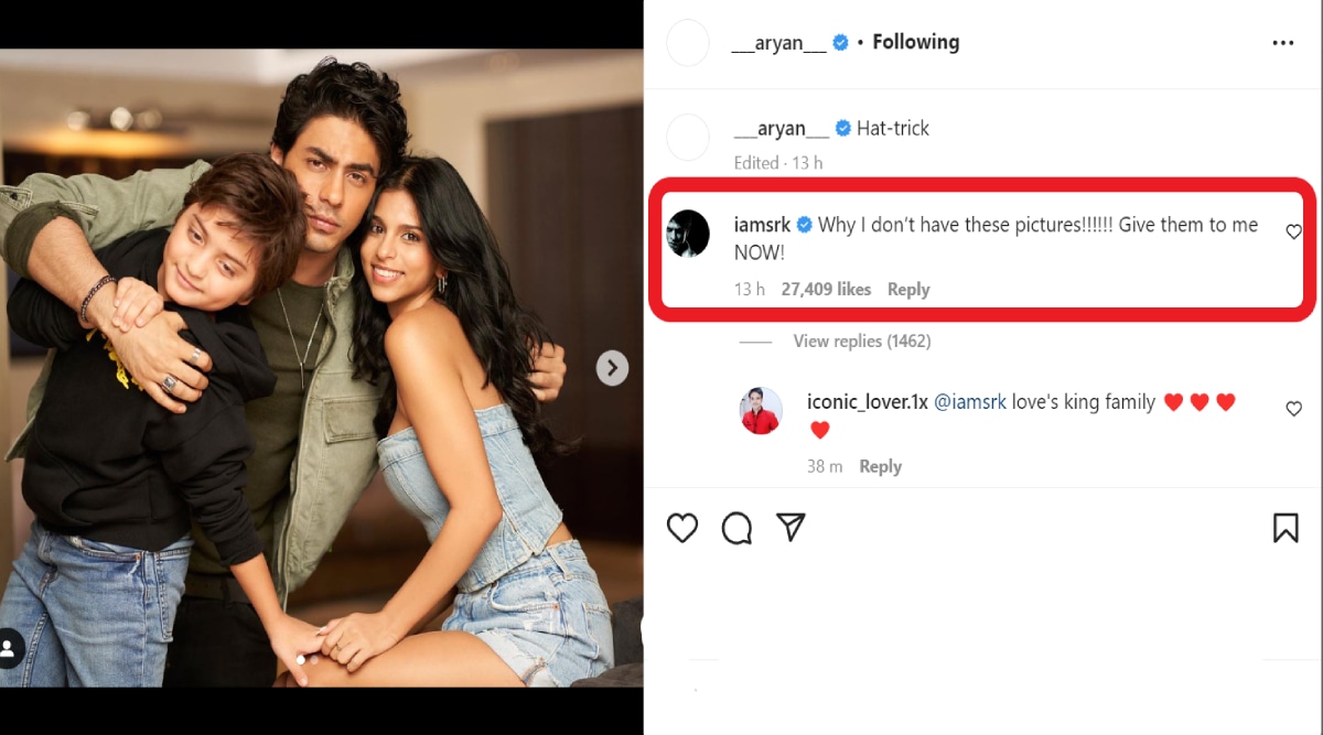 aryan khan first time shared post after getting clean cheat shah rukh khan comment seeking attention