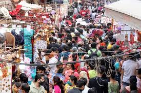 Crowd for Ganesh Festival shopping