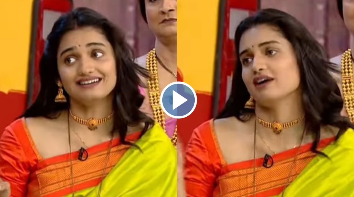 hruta durgule, bus bai bus, hruta durgule video, hruta durgule ukhana, subodh bhave, हृता दुर्गुळे, प्रतीक शाह, हृता दुर्गुळे उखाणा, बस बाई बस, हृता दुर्गुळे व्हिडीओ