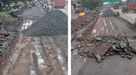 Road work in shilphata