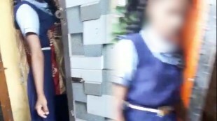 school girl selling liquor
