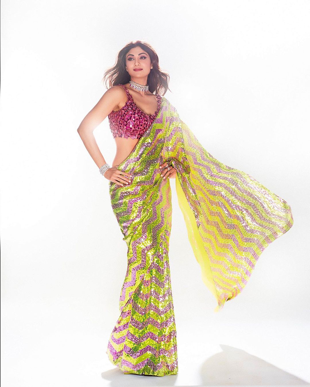 Shilpa Shetty Style In Saree Photos