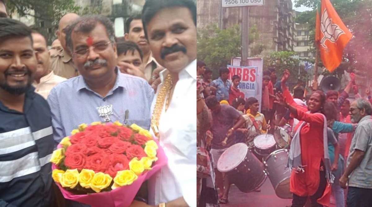 minister ravindra chavan warm welcome in dombivli