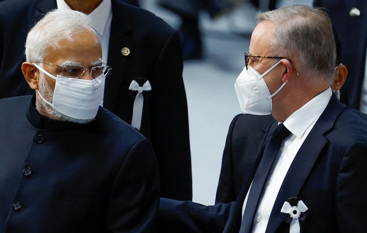 Prime Minister Narendra Modi emotional while paying tribute to Shinzo Abe funeral