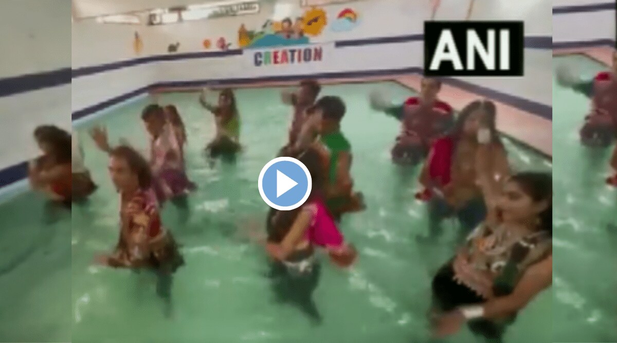 Navratri 2022 Garba In Swimming Pool Video