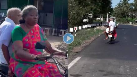Elderly-Woman-Rides-Moped