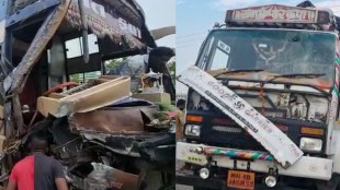 Travels and Eicher accident Nandurbar Shahada Three people death 17 people were injured