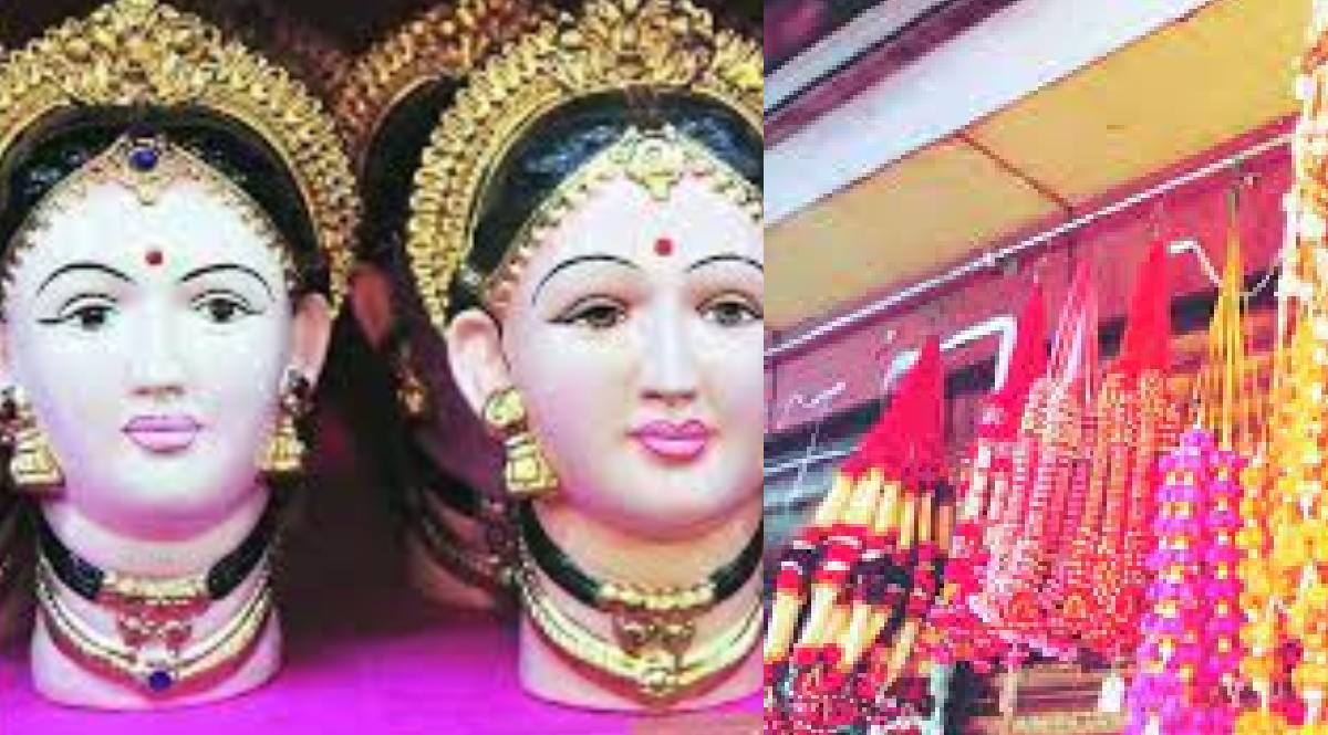 पुणे : गौरींसाठी नव्या साड्या, अलंकार खरेदीची लगबग