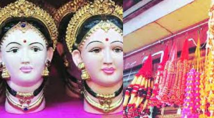 पुणे : गौरींसाठी नव्या साड्या, अलंकार खरेदीची लगबग