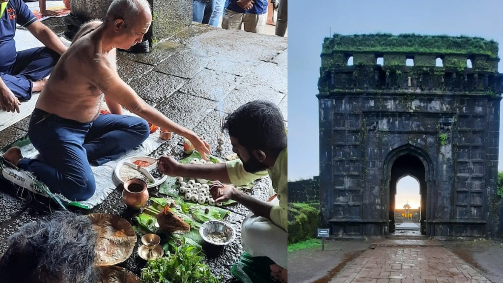 chatrapati shivaji maharaj raigad fort viral video hindu Cultural sambhaji brigrade ram dhuri pind dan alibaug