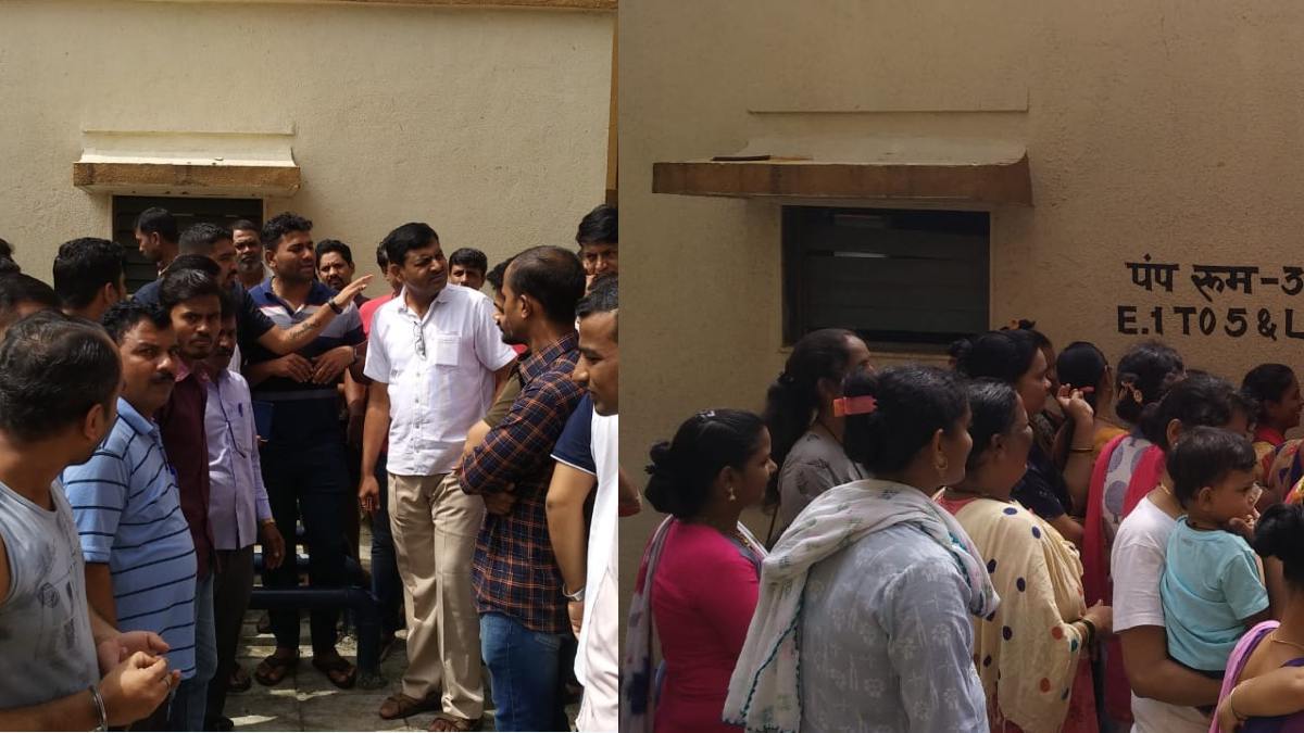 Water shortage in CIDCO meghmalhar complex in Ghansoli in navi mumbai