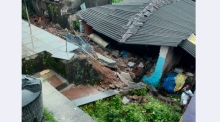 Three injured in house wall collapse due to rain in Karanja in uran