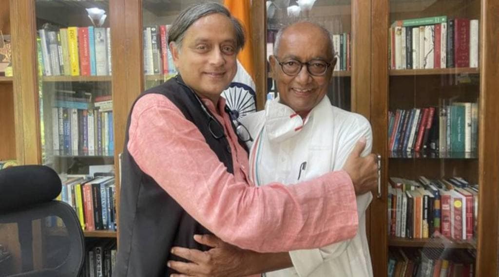 Shashi Tharoor Digvijay Singh met