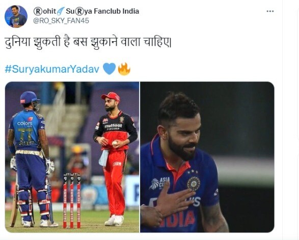 Netizens react to Kohli's action after Suryakumar Yadav's storming innings