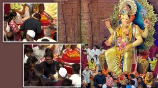raj thackeray-family-visited-ganesha-darshan-of-lalbagh cha raja