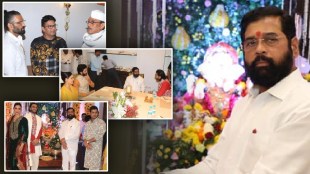 celebrities attend Ganesh Darshan at Chief Minister Eknath Shinde's 'Varsha' residence