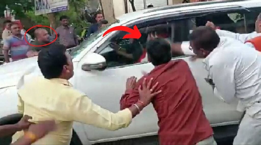 attack on santosh bangar car